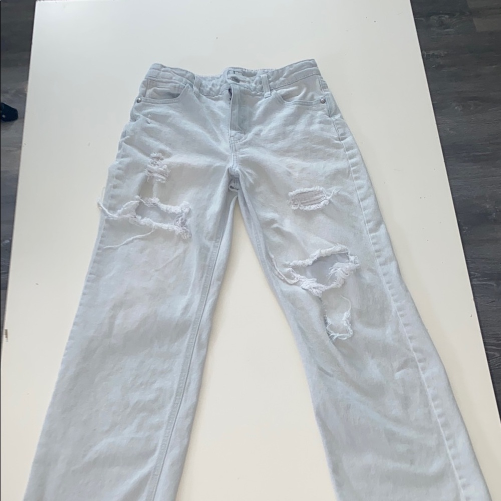 Women's Distressed Light Blue Jeans